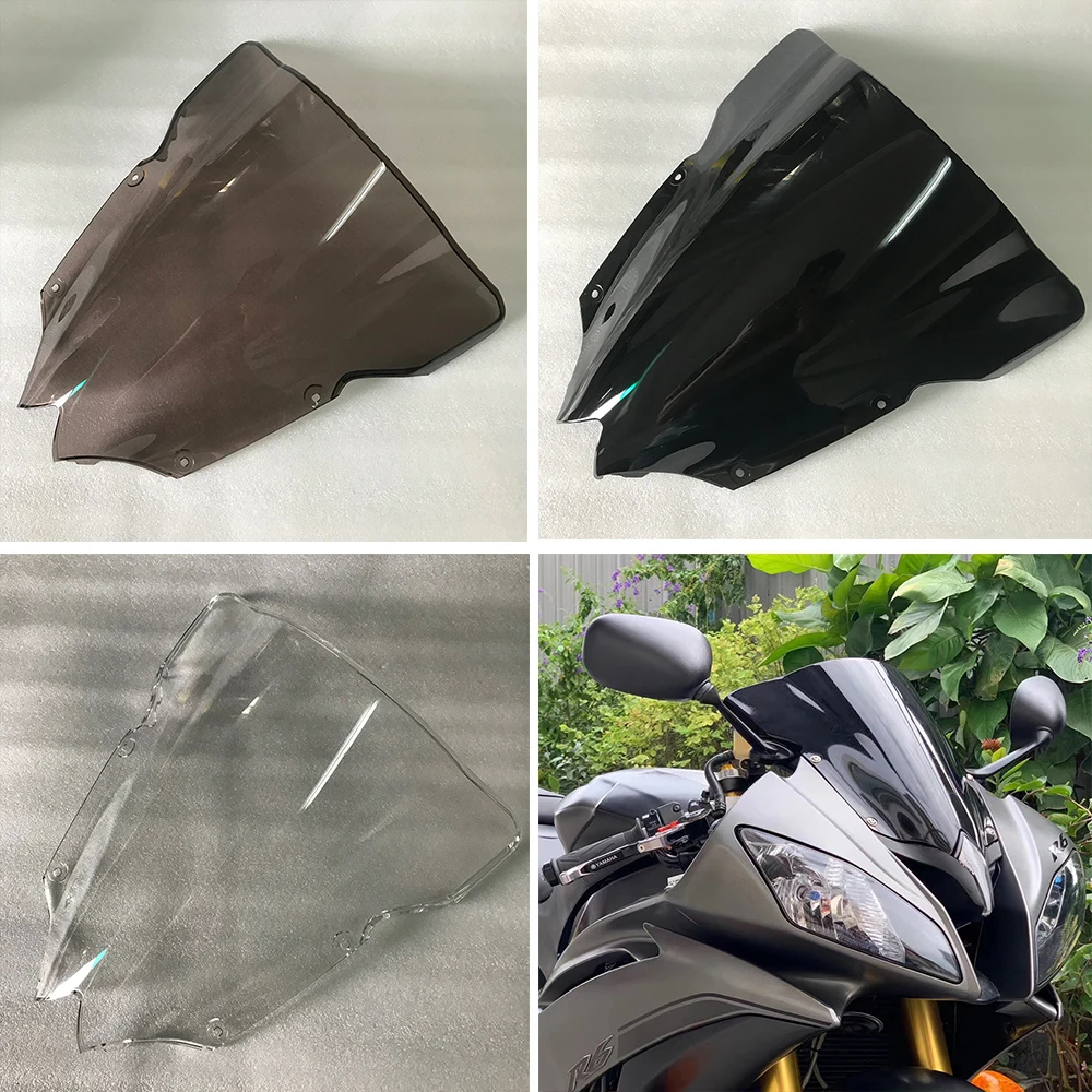 

Windscreen Windshield For 2008 2009 2010 2012 2013 2014 2015 2016 Yamaha YZF 600 R6 Wind Deflector Double Bubble YZFR6 YZF-R6