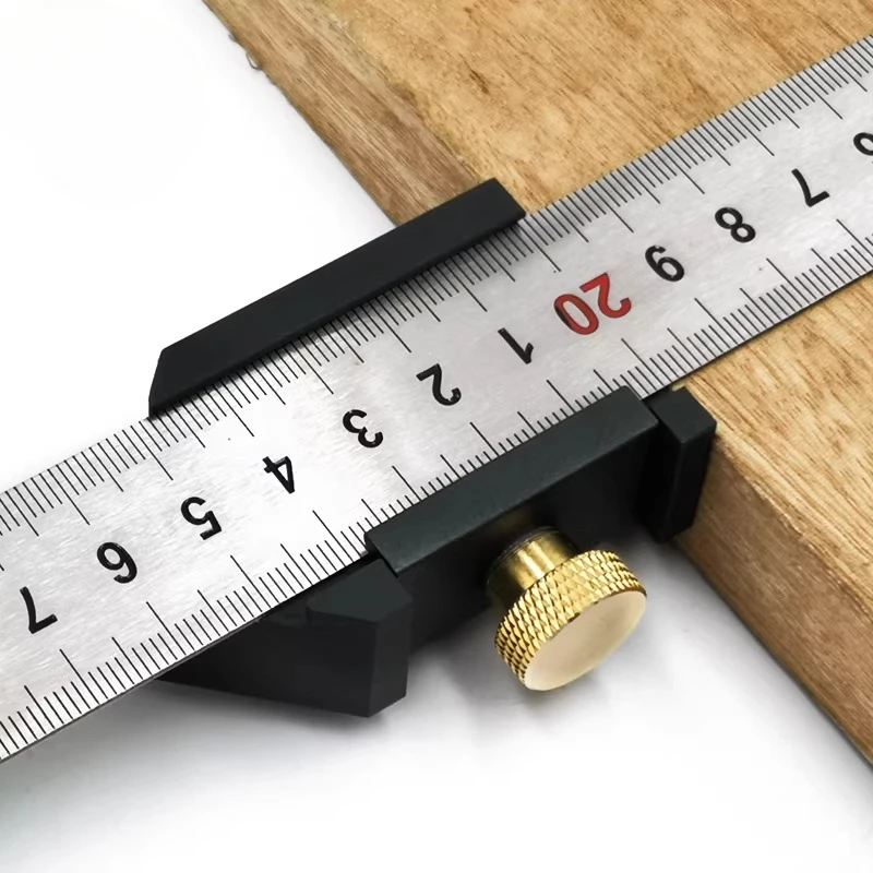 Steel Ruler, Positioning Block, Woodworking Scribing, Positioner, Fixing Block, Ruler Stop, Aluminum Alloy Material