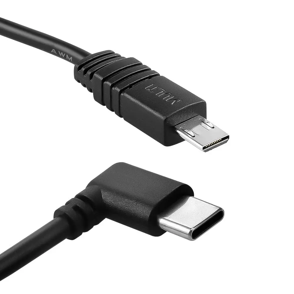 Alvin's Cables Câble de commande multi-USB vers USB-C pour DJI SC2 Mini, câble d'arrêt d'exécution à angle droit type-c vers multi USB pour Sony A6300