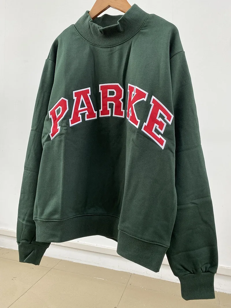 Autumn Winter Women's Pullover Hooded Sweatshirt with Letter Print and Zipper Closure