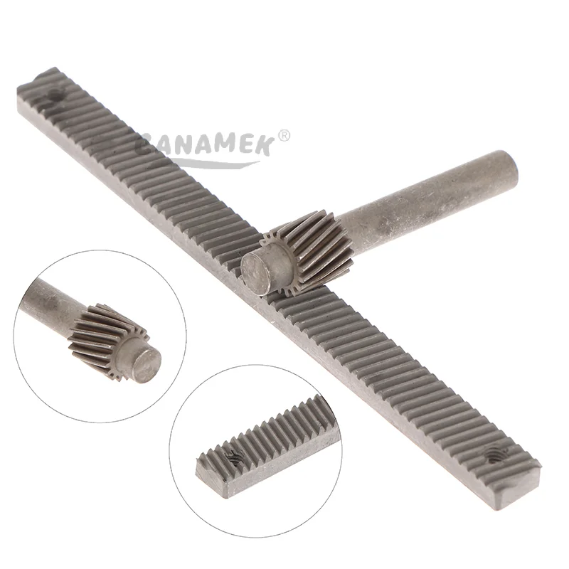 1/2Pcs Precision Adjustment Gear Rack 0.5M 17T 100MM Rack Sliding Platform Steel Gear Lifting Table Tool