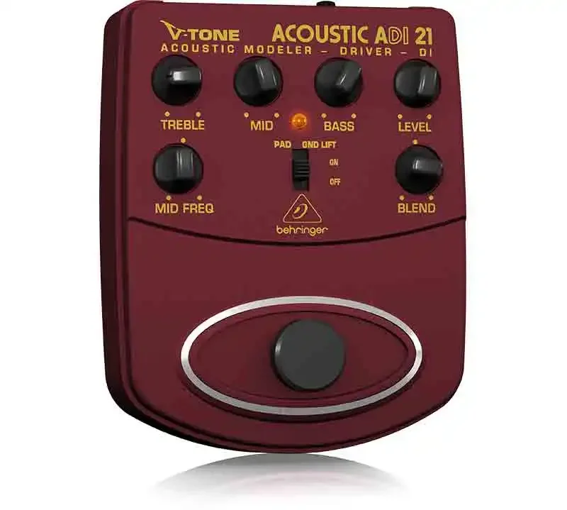 Behringers ADI21 Professional Effects Guitar Case Head Simulation Pre Recording Stage DI Guitar Effects