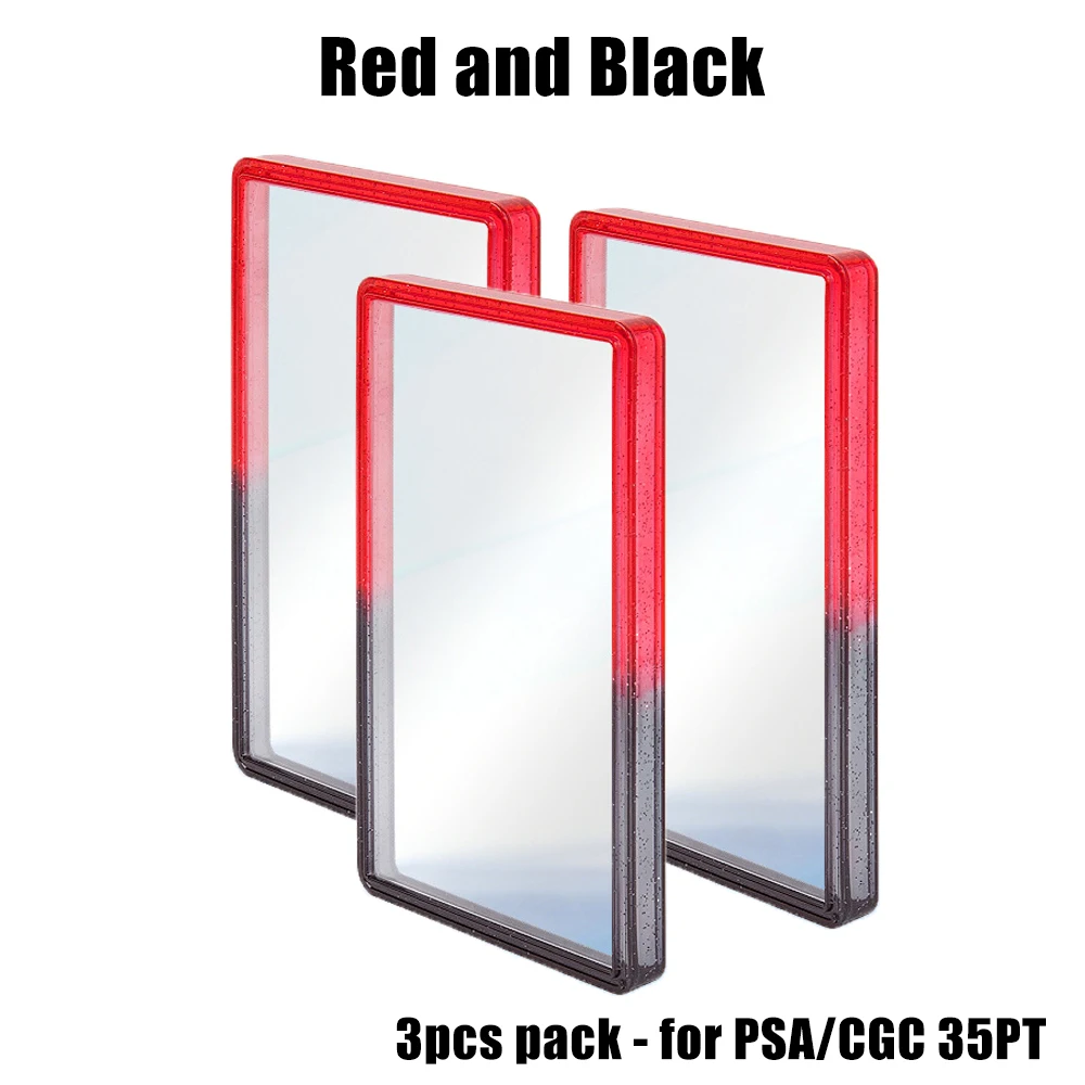 Mehrfarbiger, stapelbarer Schutzkasten mit Glitzer für PSA CGC 35PT bewertete Karten, TPU-Schutzrahmen mit Rückwand für PTCG-Karten. – Detail 5