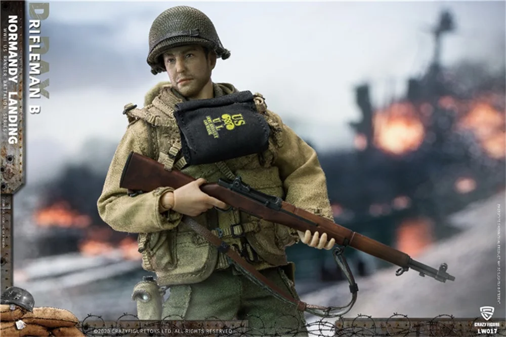 Crazy Figure 1/12 LW017 WWII U.S. Rangers On D-Day Rifleman B Full