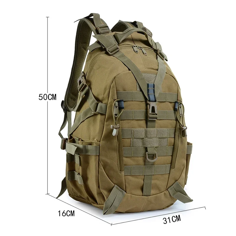 Mochila de camuflaje para viajes al aire libre, bolsa táctica de gran capacidad, impermeable, senderismo, escalada, 40L