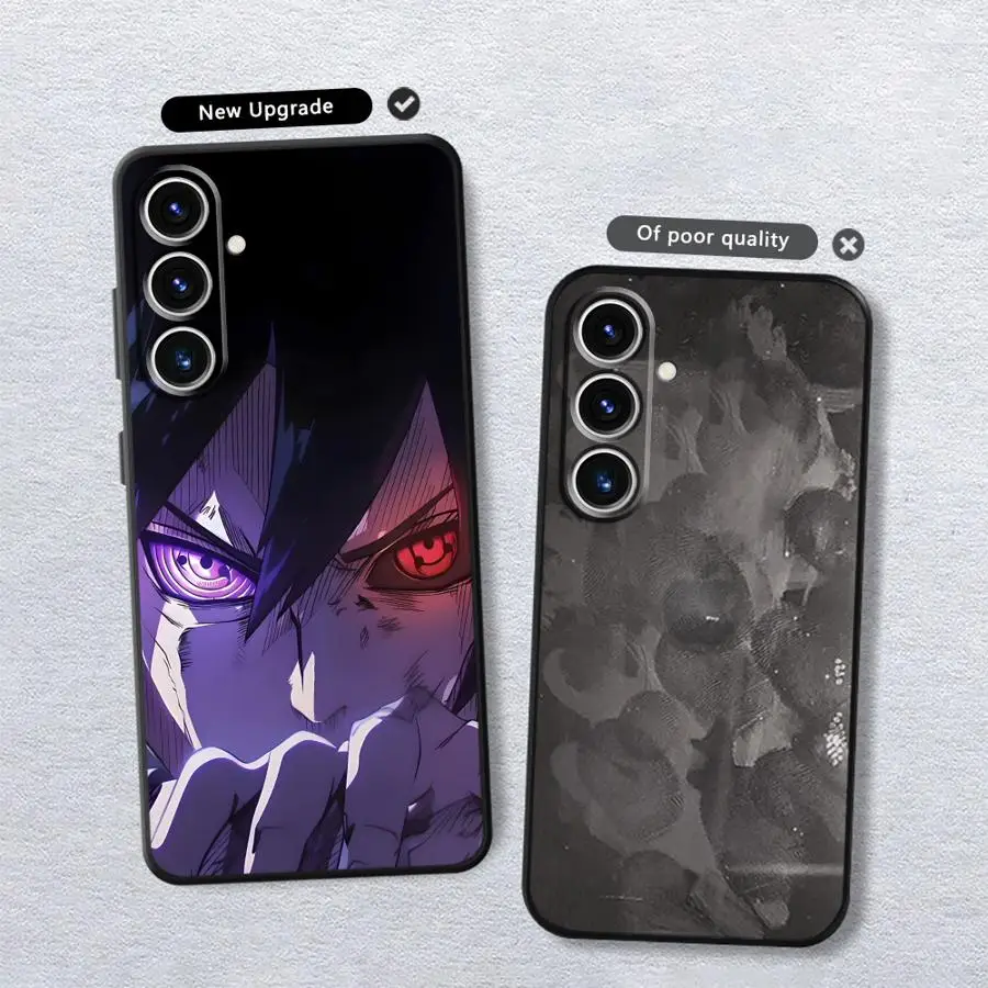 Uchiha Sasuke حافظة رائعة لهاتف سامسونج جالاكسي A24 A55 A35 A25 A71 A23 A53 A41 A22 A52 A32 A26 A72 A36 A51 A73 هاتف ناعم أسود #4