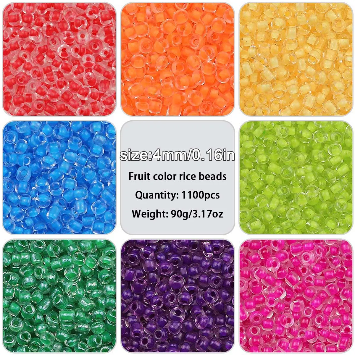 Glass Transpare Dyed Core Czech Small Spacer 4mm 220pcs18g Loose Bead For Jewelry Making Bracelet Necklace DIY Craft Accessories