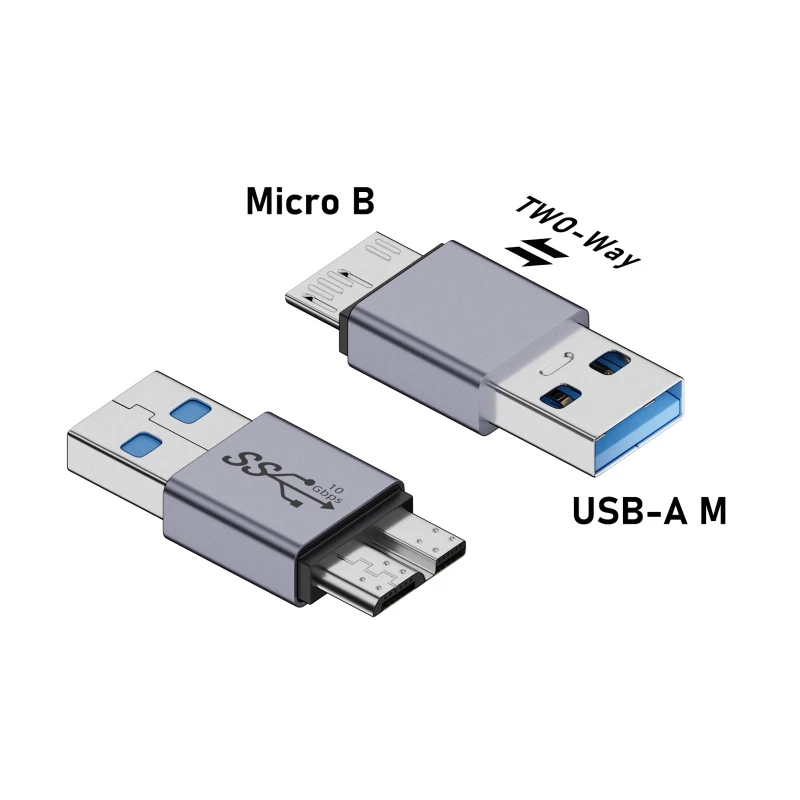 USB Typ auf MicroB-Anschluss, 10 Gbit/s Datenübertragung, Ladekabel-Adapter