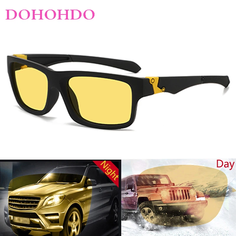 

2026 Classic Square Brand Designer Night Vision Glasses Men Women Polarized Sunglasses Anti-Glare Goggle Driving Eyewear UV400