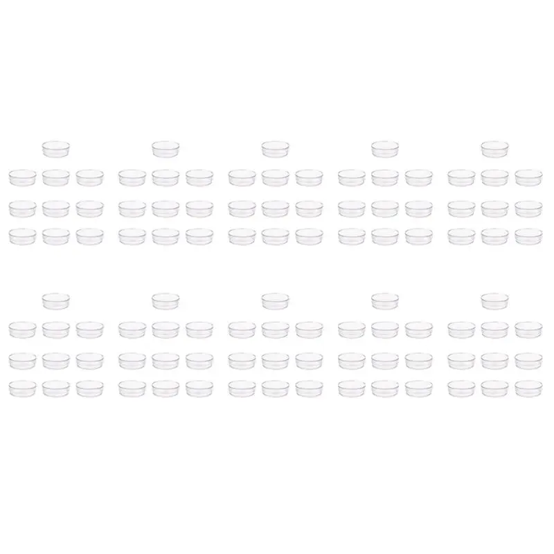100 Pcs. 35Mm X 10Mm Sterile Plastic Petri Dishes With Lid For LB Plate Yeast (Transparent Color)