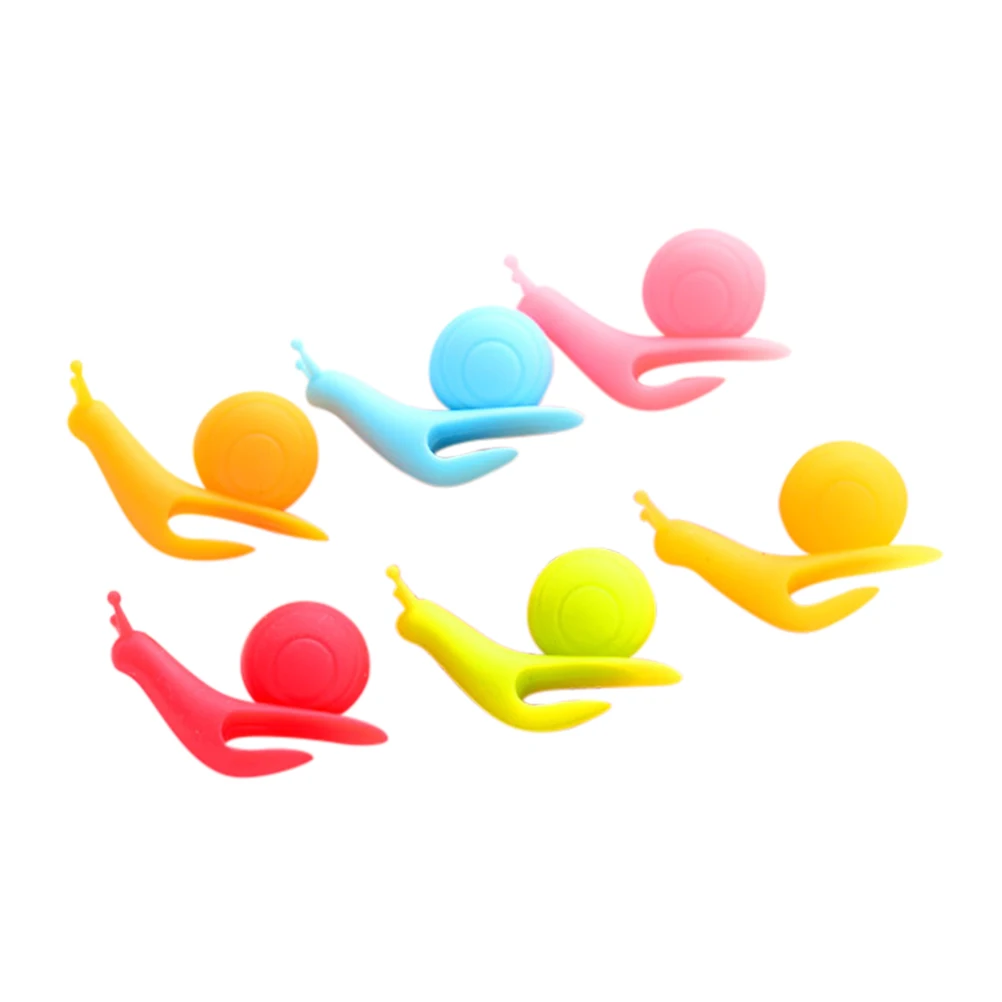 

6 pcs Snail Shape Silicone Tea Bag Holder For Cup Mug Random Color Home Travel Accessory Tea Filter Infuser Kitchen Bar