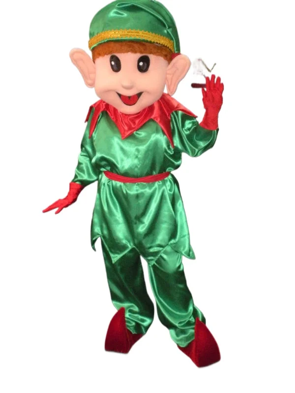 

New Adult Elf Fancy Cartoon Mascot Costume Hot Sale Foam Plush Christmas Dress Halloween Carnival Fancy Party Outfits