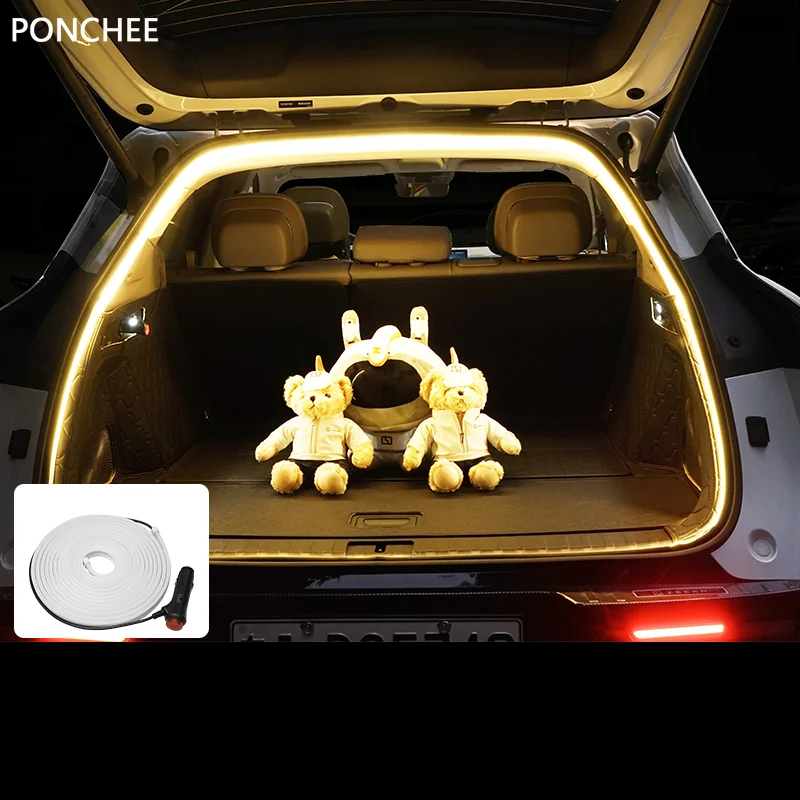 

For ZEEKR 7X 2025 Trunk Light Strip Interior Trunk Ambient Lighting Inductive LED Light Automobile Modification Supplies