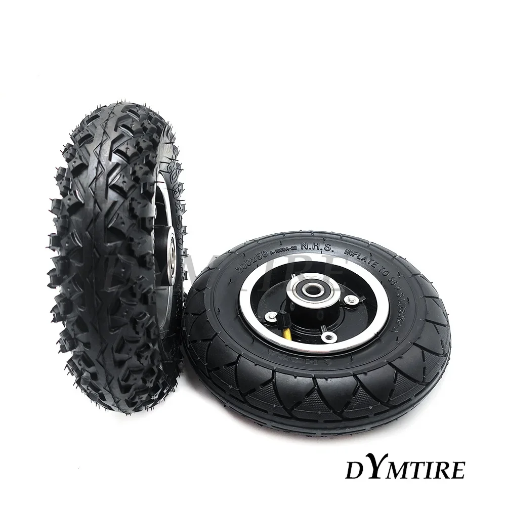 200x50 Pneumatic Front Wheel 8 Inch Inner and Outer Tire for Electric Scooter Anti Slip Off Road Wear Resistant Tyre Accessories