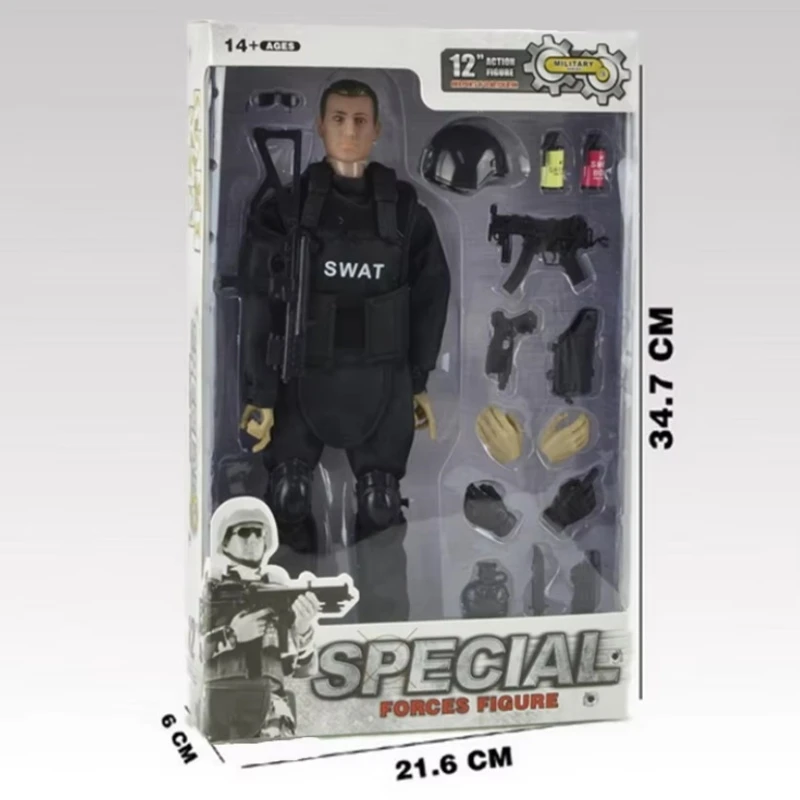 1/6 Scale Forces Military Army Combat Game Model Toys SWAT Police Soldier Action Figure Toys Kids Gift