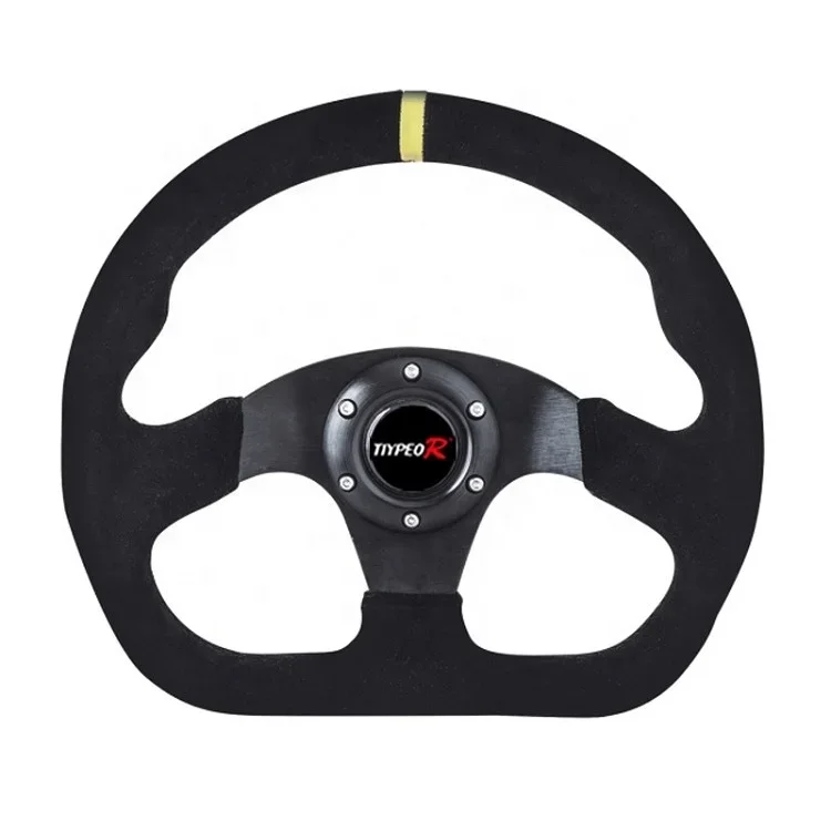 

Custom Steering Wheel Suede Material 350mm Universal Racing Modify Car Steering Wheel