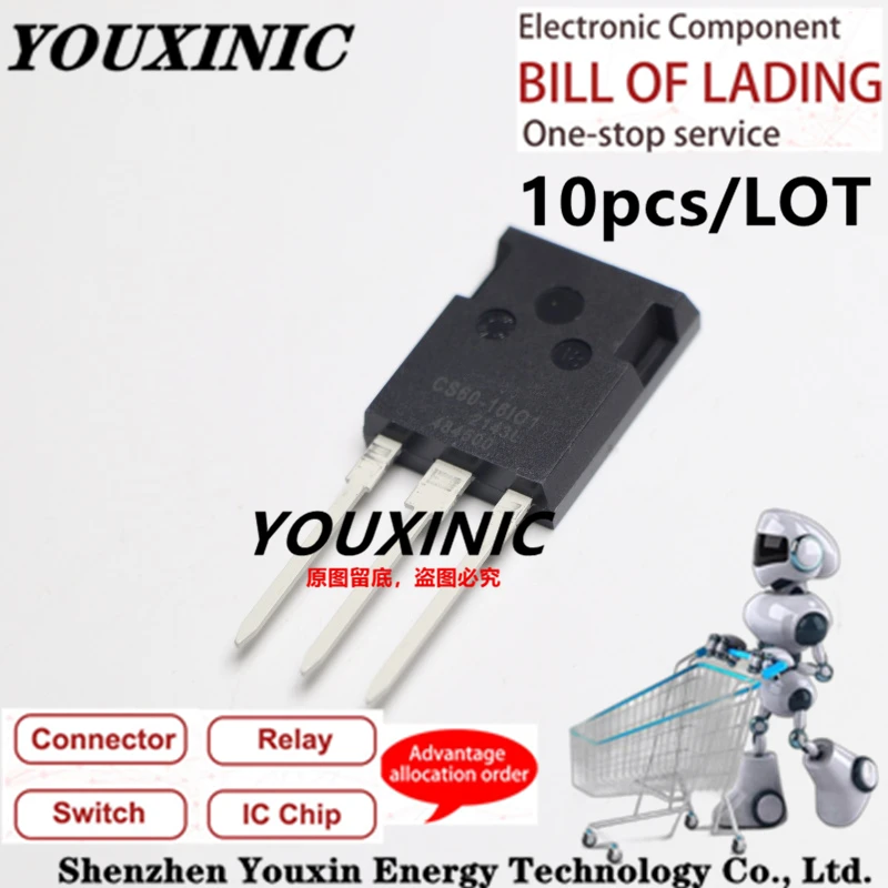 

YOUXINIC 2021+ 100% New Imported Original CS60-16IO1 CS60-16I01 TO-247 Single-Phase Thyristor 60A1600V