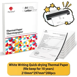 A4 Tattoo Paper Multipurpose Paper Compatible for HPRT MT800 MT800Q Phomemo M08F Portable A4 Printers, 8.2 x 11.7 Inch 200pcs