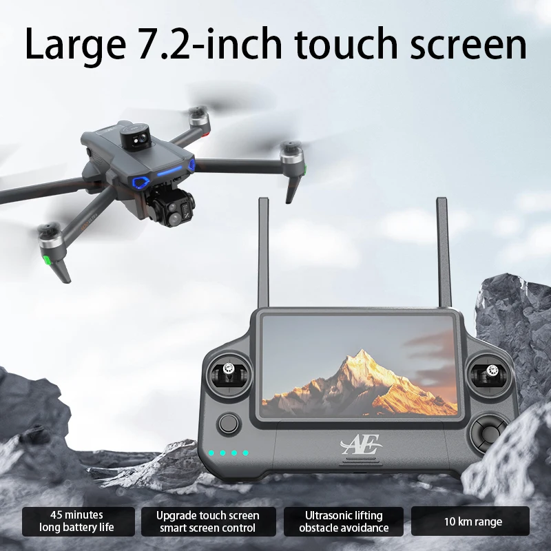 AE30 Drone With 8K Camera 3-Axis Gimbal Obstacle Avoidance Touch Screen FPV Professional GPS Dron Brushless Foldable Quadcopter view 6