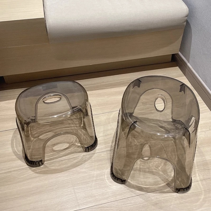 

Acrylic Small Stool Children Unique Trendy Cute Accessories Cheap Home Chair Bathroom Shower Minder Designer Cadeira Furniture