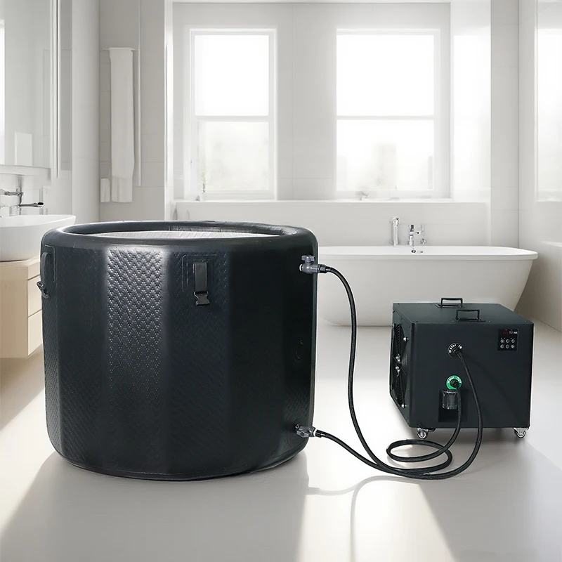 Fuerle 1HP Automatic Ice Bath Cold For Tub Water Chiller With Engine & Gear WiFi Remote Control Pump Filter