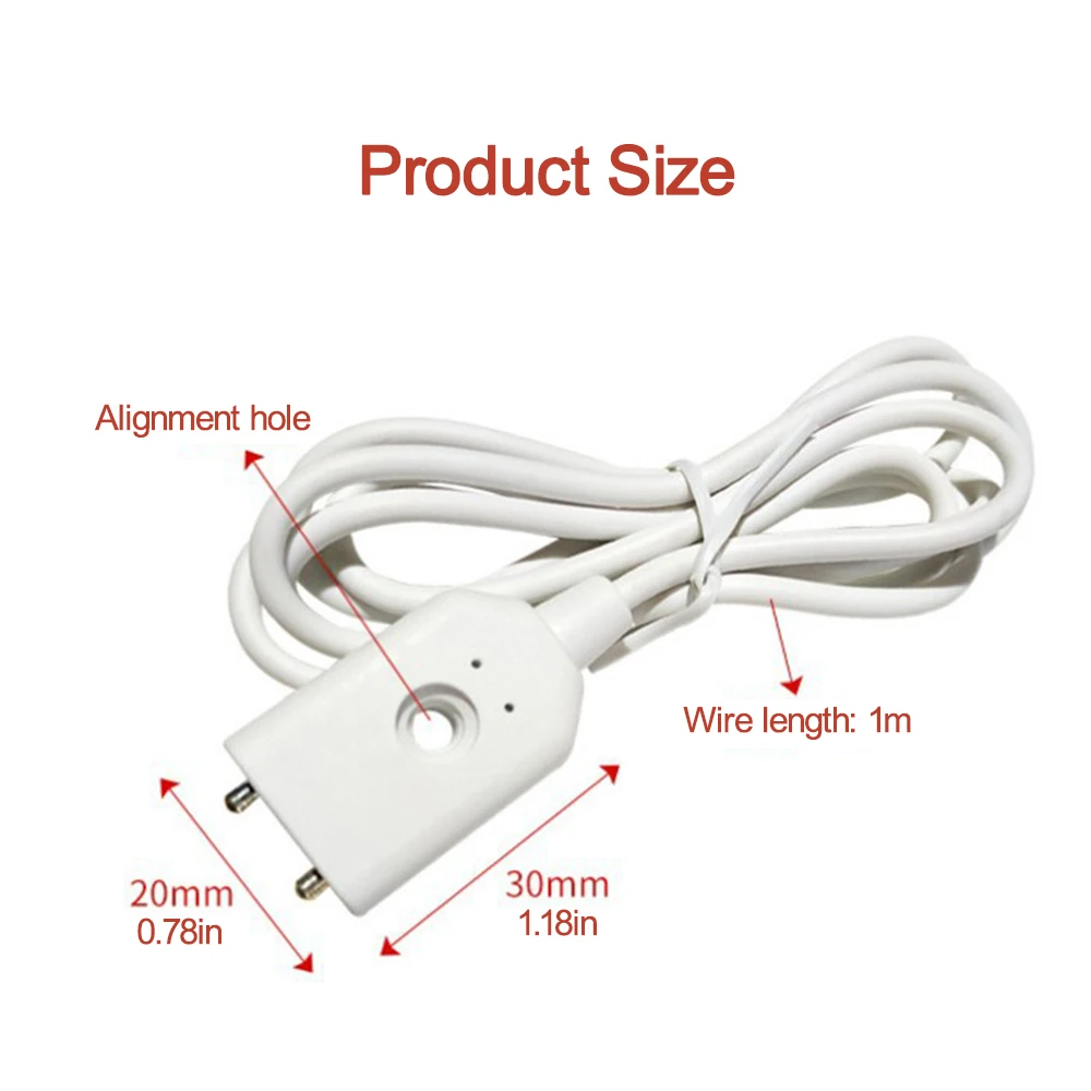 1-3pcs Wired Type Tater Leakage Alarm Detector Water Sensor With Two Metal Poles 1M Wire For Kitchen Bathroom Leakage Sensor