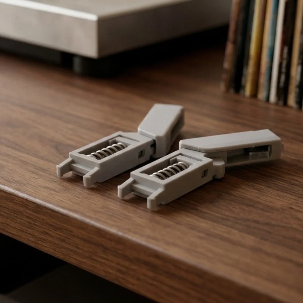 1 Pair Replacement Hinge for Panasonic For SL-J110R and For SL-JS17 Turntable Dust Cover with Easy Installation Gray Plastic