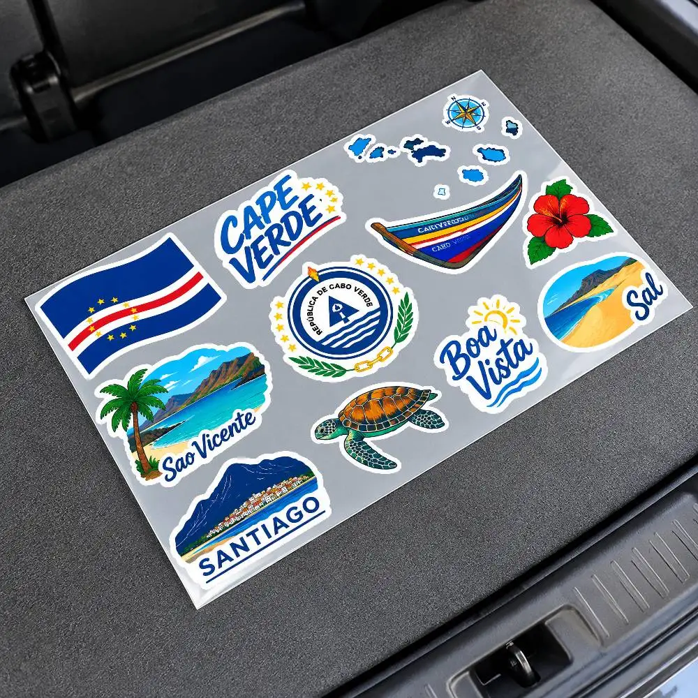 C-Cape V-Verde Motorcycle Decal Sticker Kit Reflective Graphics For Helmet Tank Fairing Body Custom Bike