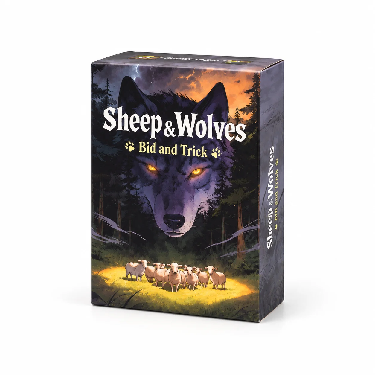 Sheep and Wolves Strategy Card Game for 3-7 Players, Secret Bidding Bluffing with Weather and Action Cards, Fast Party Rounds