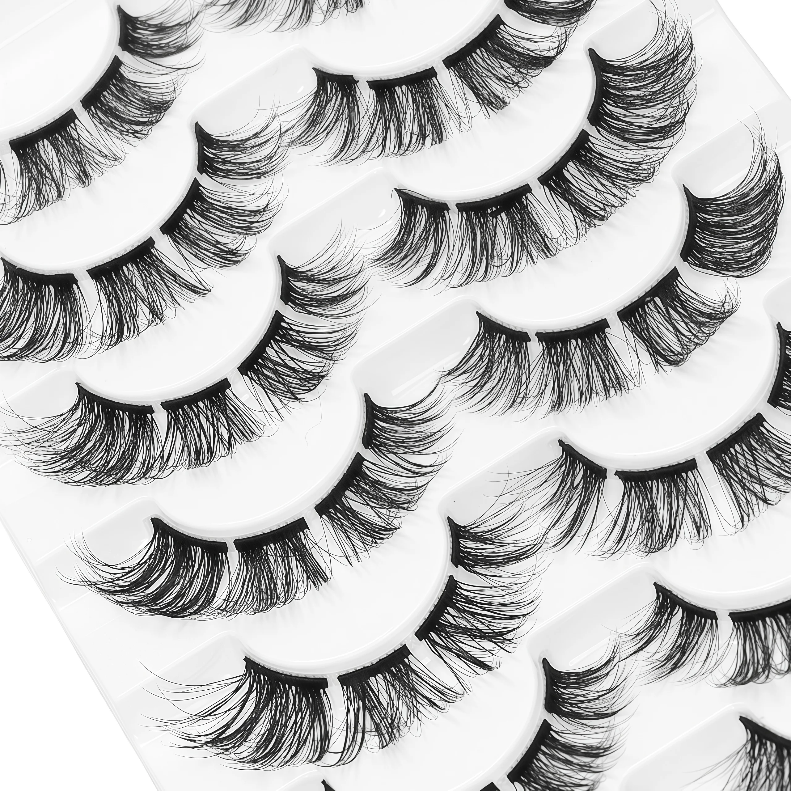 Nova chegada 7 pares grosso estilo raposa dos desenhos animados volume natural puro desejo europeu & americano cílios postiços