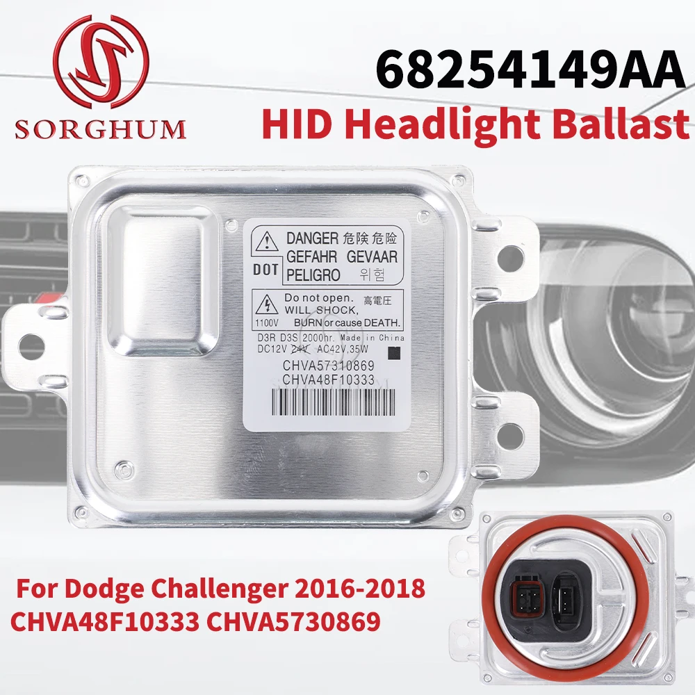 

SORGHUM 68254149AA D3S HID Xenon Headlight Ballast Control Module For Dodge Challenger 2016 2017 2018 CHVA48F10333 CHVA5730869