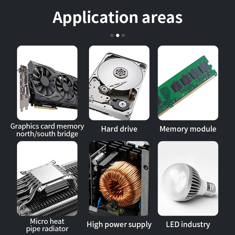 LUXIANZI 9.5W/MK High Quality Thermal Pad 20mm 30mm 40mm 80mm For Phone Laptop GPU CPU Heatsink Cooling Conductive Silicone Pad