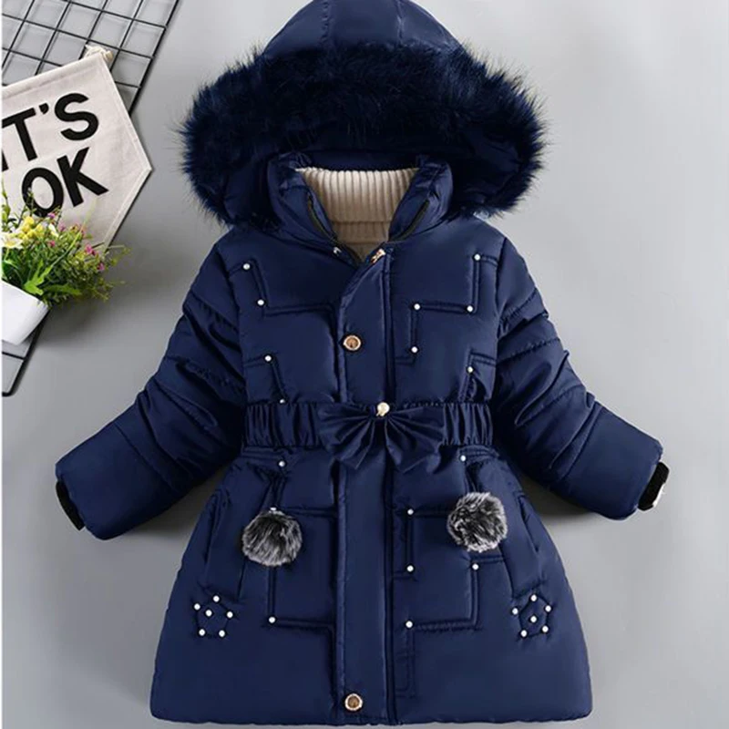 Autumn Winter Girls Jacket Keep Warm Hooded Windproof Outerwear Birthday Christmas Girls Coat 4 5 6 7 8 9 10 Years Kids Clothes