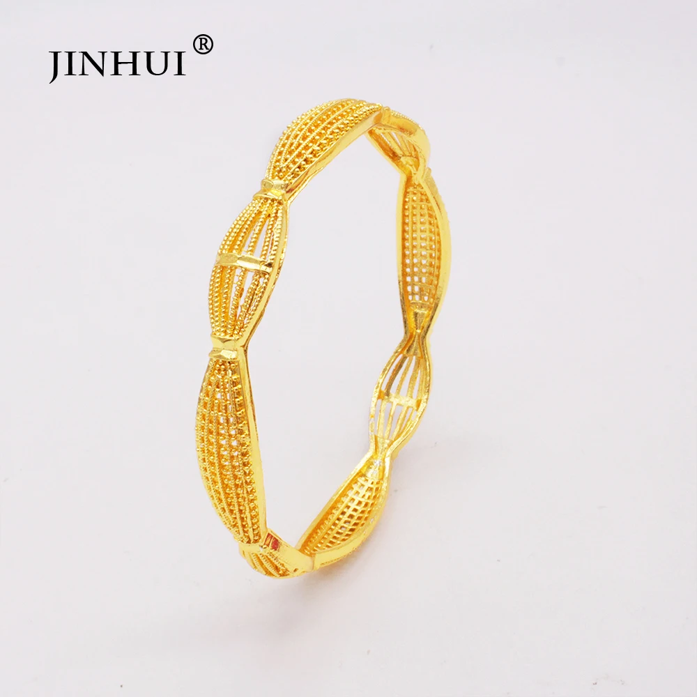 Wholesale gold color bangles jewelry Ethiopian African Dubai bangle bracelet wedding gifts for women bracelets