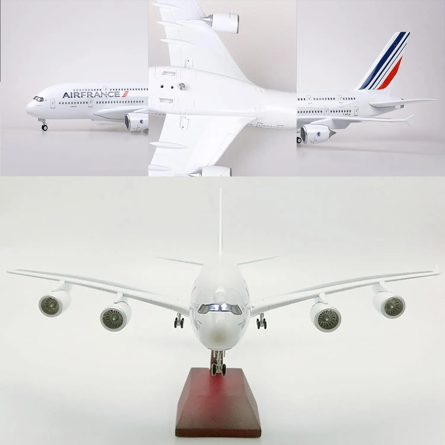 

45.5cm Airplane Model Plane Toy 1/160 Scale A380 Air France Airline Aircraft with Light & wheels Die-Cast Plastic Resin Model