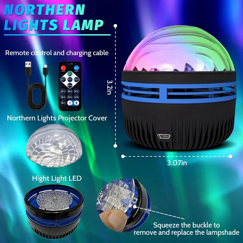 Northern Lights Aurora Projector Galaxy 2 In 1 Northern Lights Projector Projector Lamp
