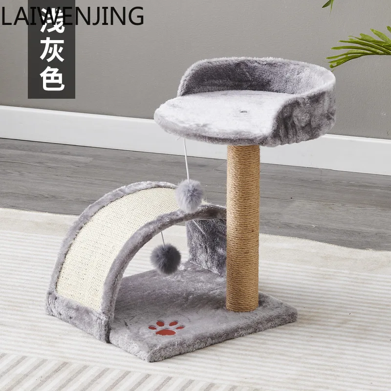 HLZ Cat Climbing Frame with Integrated Bed and Jumping Platform Scratching Post