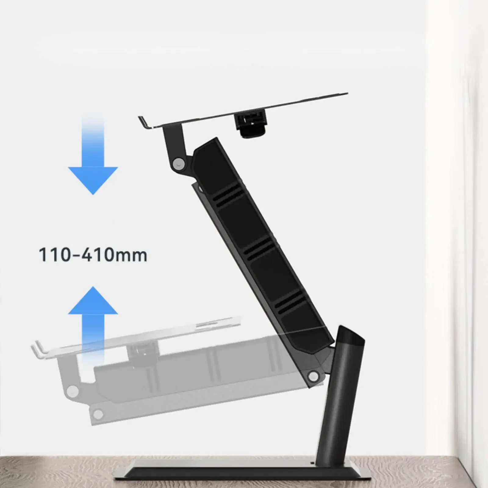 Adjustable Laptop Table Stand Aluminum Alloy Riser with Stable Base and Carry Handle for Laptop Desk Folding Table Workstation