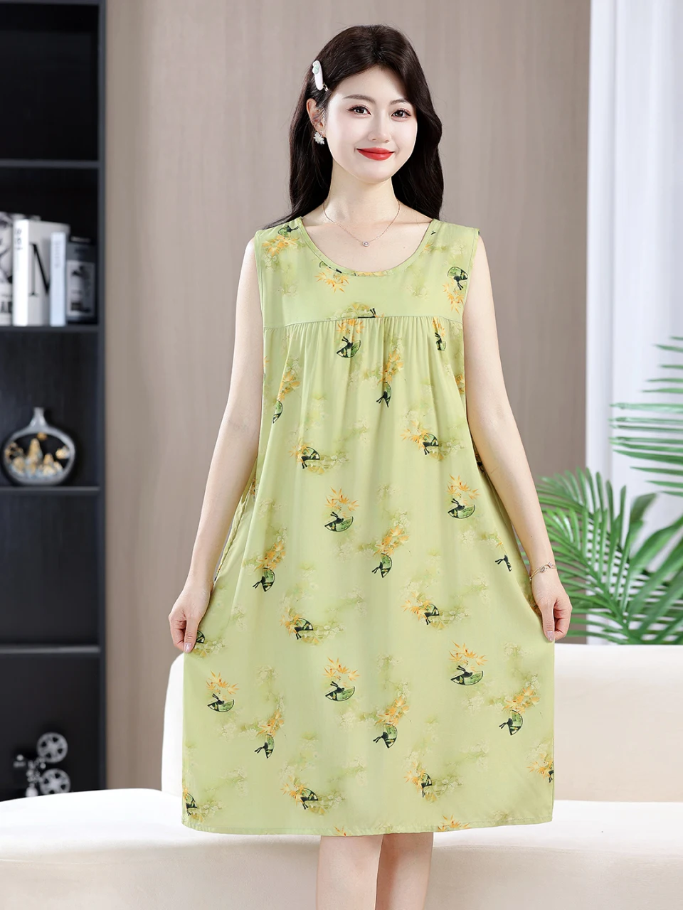 Damen Baumwoll-Seiden-Kleid, ä – Summer Clothing Over 60 Bewertung und Preis