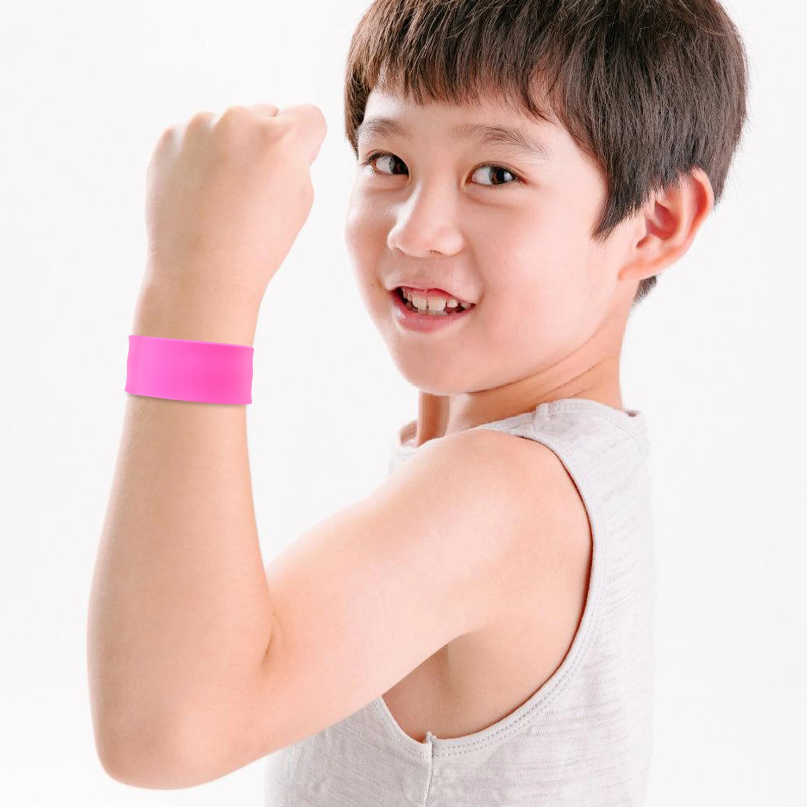 

5 Pcs Silicone Snap Ring Bracelet Festival Bracelets Party Favors Kids Slap Wristbands Pat