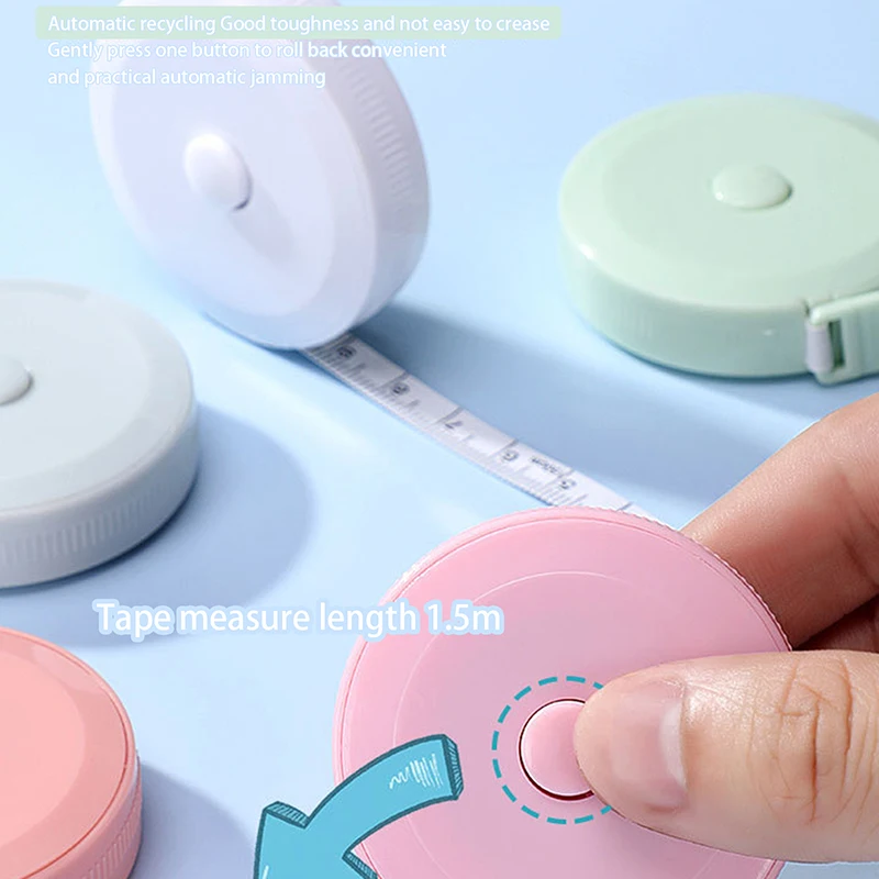 1.5M Cute Small Tape Measure Simple Portable Soft Leather Ruler Sewing Flexible Measurement Ruler For Body Tailor Craft 60Inch