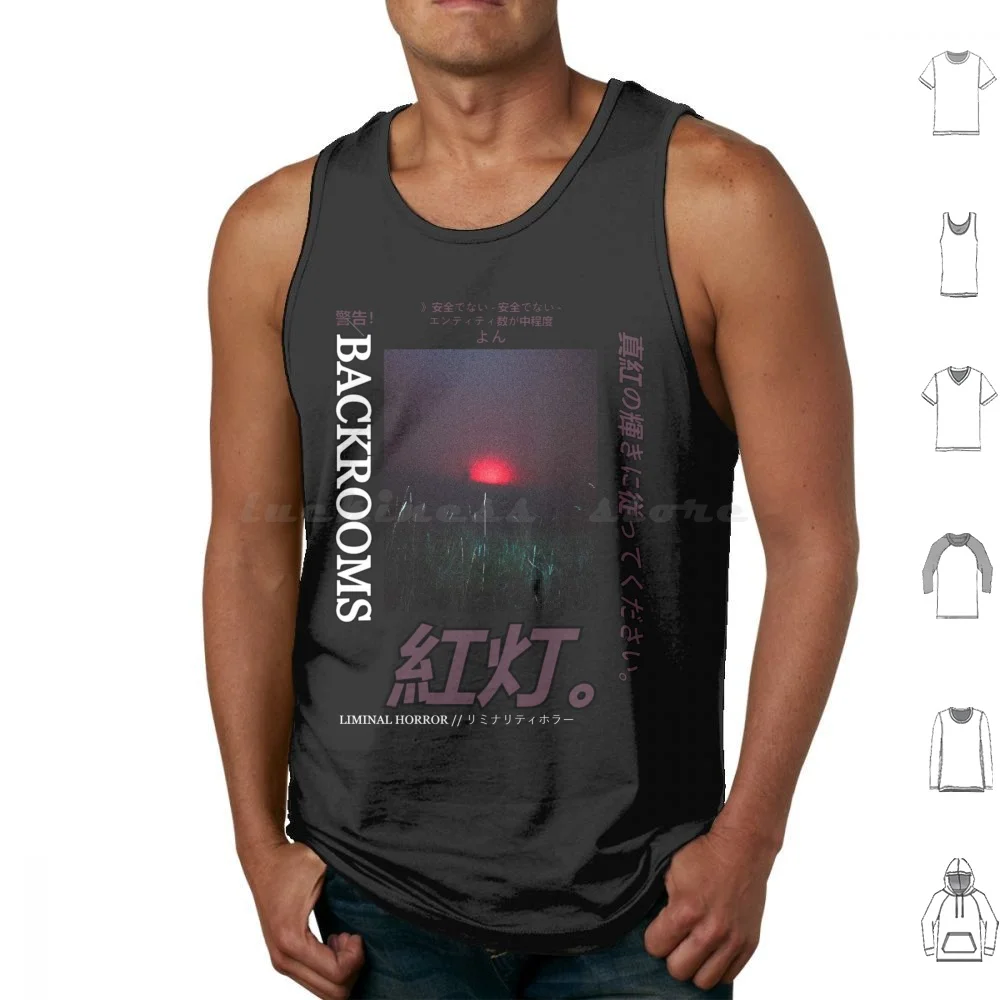 

Backrooms-Level 9.1 Tank Tops Vest Sleeveless Backrooms The Backrooms Liminal Horror Crimson Field Japanese