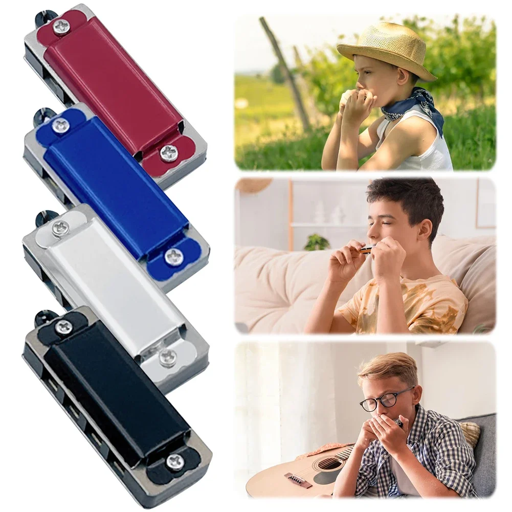 5 uds Mini collar de armónica 4 agujeros 8 tonos instrumento Musical música armónica portátil para niños y principiantes