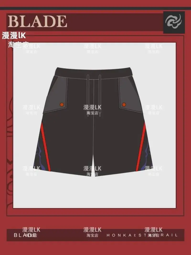 Gioco Honkai: Star Rail Cosplay Blade Donna Uomo Uniforme estiva Pantaloncini a maniche corte T-shirt Pantaloni Costumi da studente