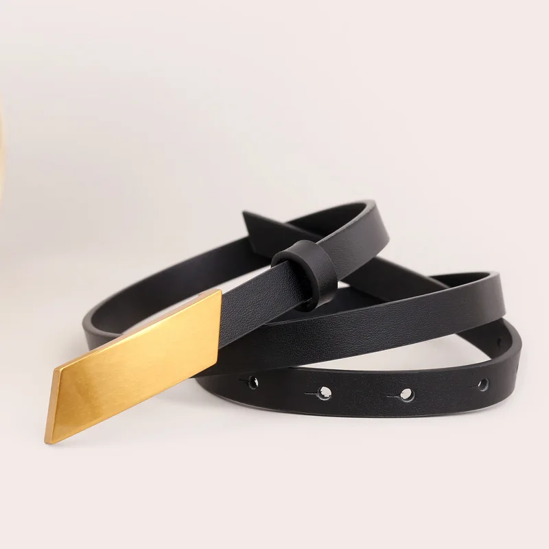 

Женский универсальный тонкий ремень из натуральной кожи, женский декоративный ремень для костюмов и платьев.