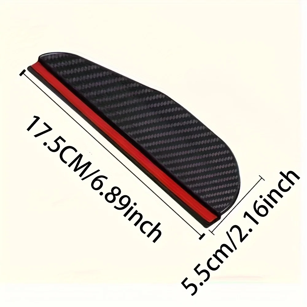 2 pçs espelho retrovisor do carro chuva sobrancelha viseira de fibra carbono retrovisor do carro lado neve sol viseira capa chuva para opel mokka