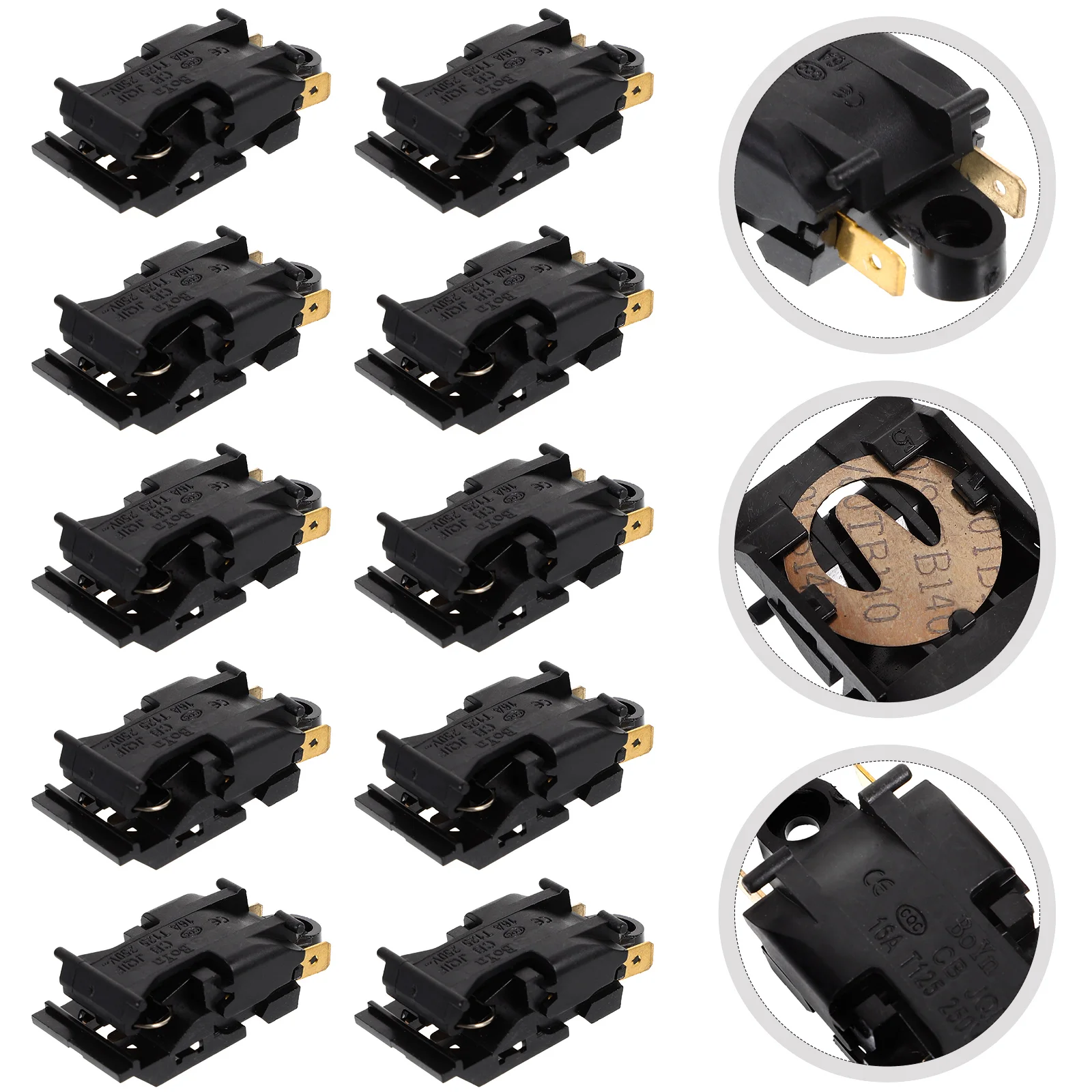 

10pcs Electric Kettle Switch Temperature Control Hot Thermostat Water Accessories Thermal Reliable Stable Action Long Service