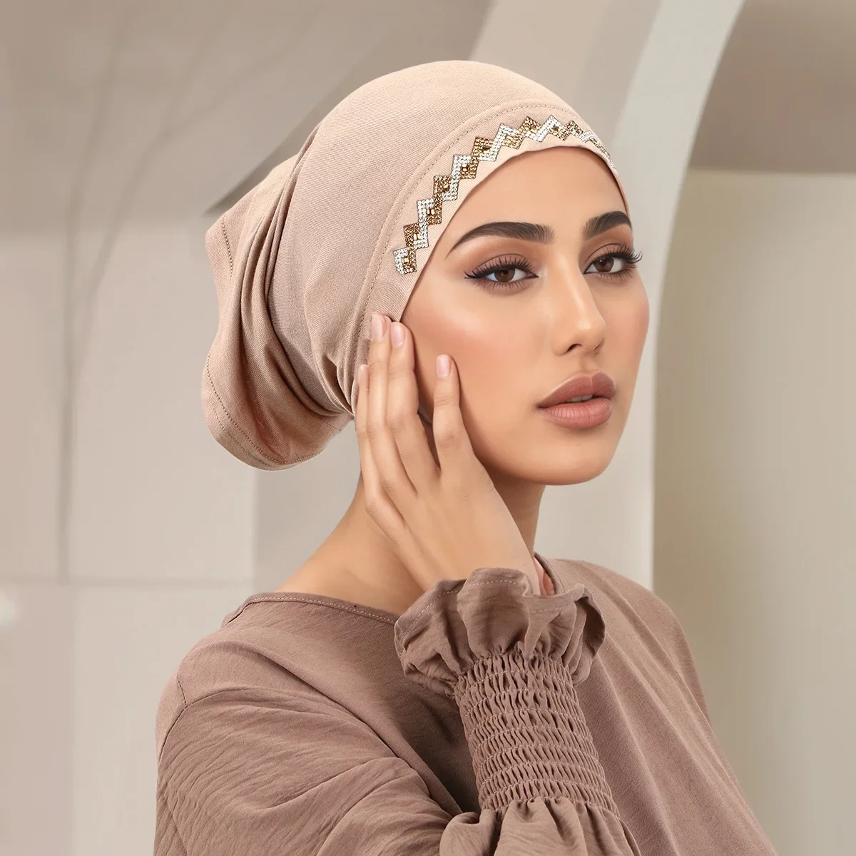 Muslim Head Cover Hat Elastic Hijab Cap Cotton Jersey Headwear Women Easy Wear/Party Modest Fashion Soft Breathable Lightweight