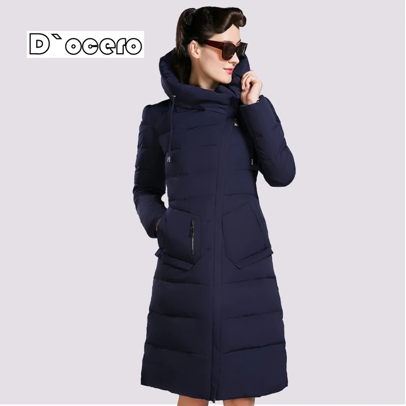 Docero 2022 New Winter Jacket Women Parka Outerwear Long Fashionable Women's Winter Coat Hooded High Quality Warm Down Jacket 5