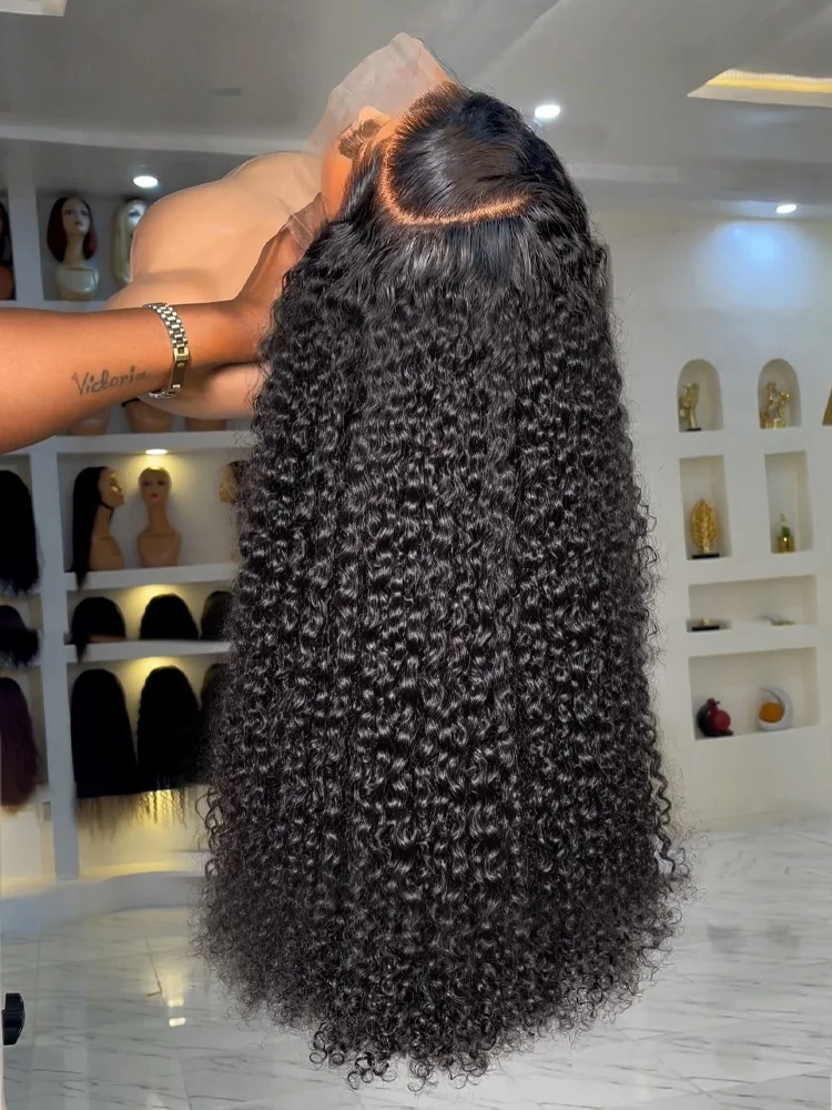 

Парик из натуральных волос 250% 13x6 HD Deep Wave с кружевной передней частью, 40 дюймов, Remy, 13x4, прозрачный, с эффектом водной волны, для женщин